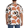 thumbnail image 3 of Sikiie Sushi Roll Men's Wrinkle Free Untucked Cuban Shirt Business Casual Button Down Shirts Short Sleeve ShirtSmall, 3 of 5