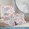 thumbnail image 3 of HELLHERO Hand-Drawn Rainbow & Floral Pattern Recliner Chair Covers for Single Sofa Chair, Anti Spill Anti Stain Recliner Slipcovers for Home Living Room Single Lounger Sofa, 3 of 8