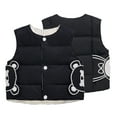 thumbnail image 5 of Esaierr 1-7 Y Toddler Baby Winter Cute High Neck Vest for Kids Girls Boys Vest Outerwear Winter Down Vest Cute Button Sleeveless Down Jacket, 5 of 5