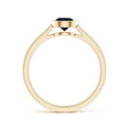 thumbnail image 2 of Angara Natural 0.6 Ct. Blue Sapphire Solitaire Ring in 14K Yellow Gold for Women (Ring Size: 3), 2 of 9