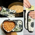 thumbnail image 5 of Yayeee Oven Mitts and Pot Holder Set of 2 Heat Resistant Kitchen Gloves Baking Hot Pad, Navy Flower, 5 of 5