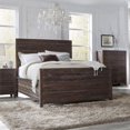 thumbnail image 3 of Bowery Hill Farmhouse Metal California King Solid Wood Panel Bed in Espresso, 3 of 6