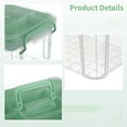 thumbnail image 3 of Medicine Storage Container with Handle, Portable First Aid Box Organizer, Clear Plastic Storage Case with Removable Grid Divider, Mint Green Lid, Home Medical Supply Organizer, 3 of 5