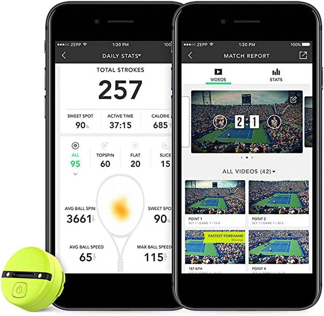 Zepp Tennis 2 Swing & Match Analyzer ZA2T1NE - Walmart.com