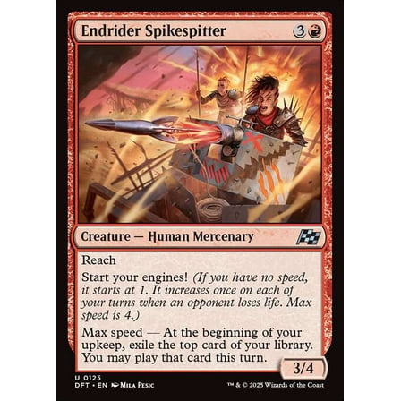 MtG Aetherdrift Uncommon Endrider Spikespitter #125