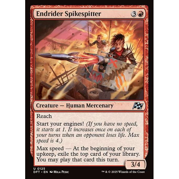 MtG Aetherdrift Uncommon Endrider Spikespitter #125