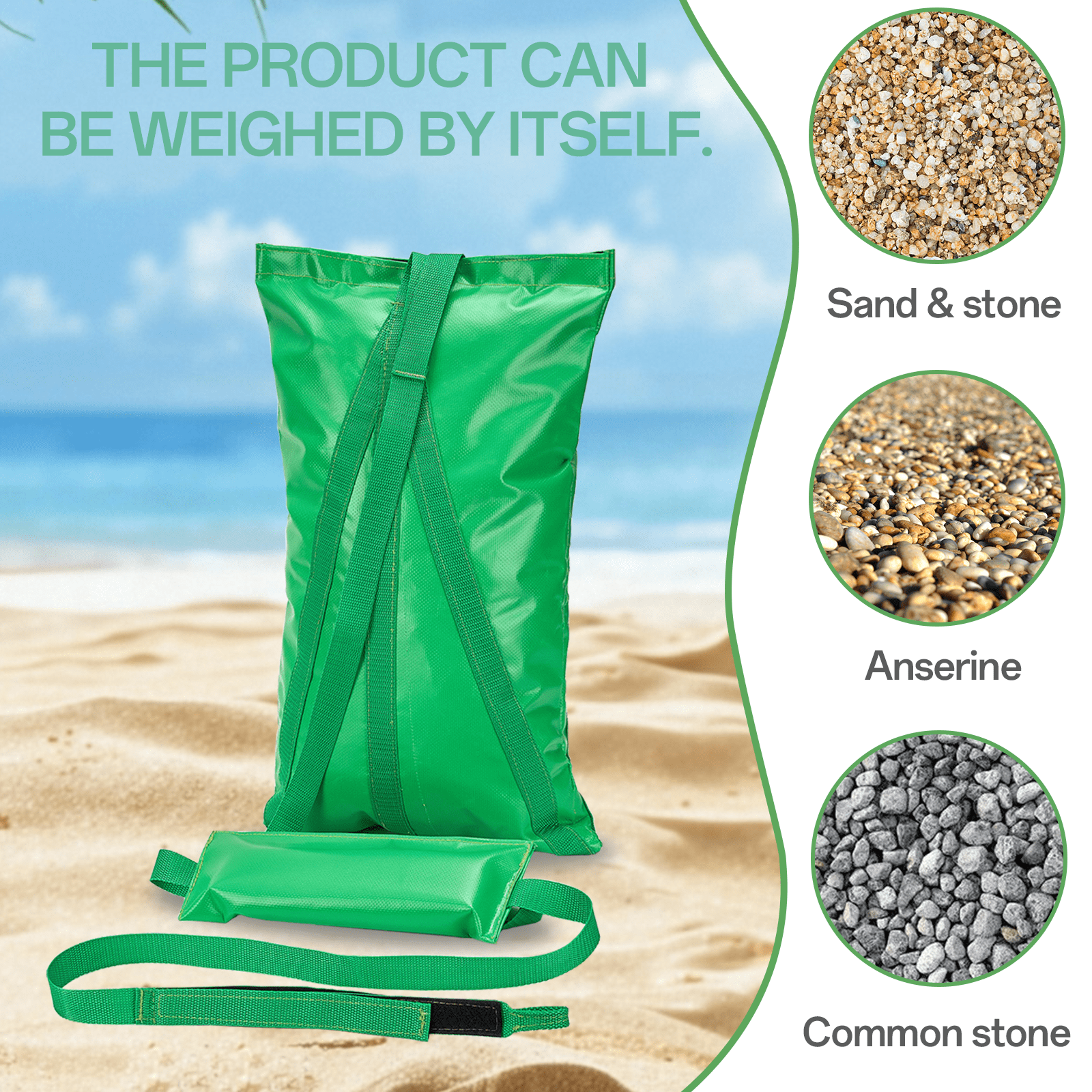 GOGHOST Ultra-Portable Pool Buoy Anchor Bag，With integrated floating anchor rope，No Metal Scratches，2PC