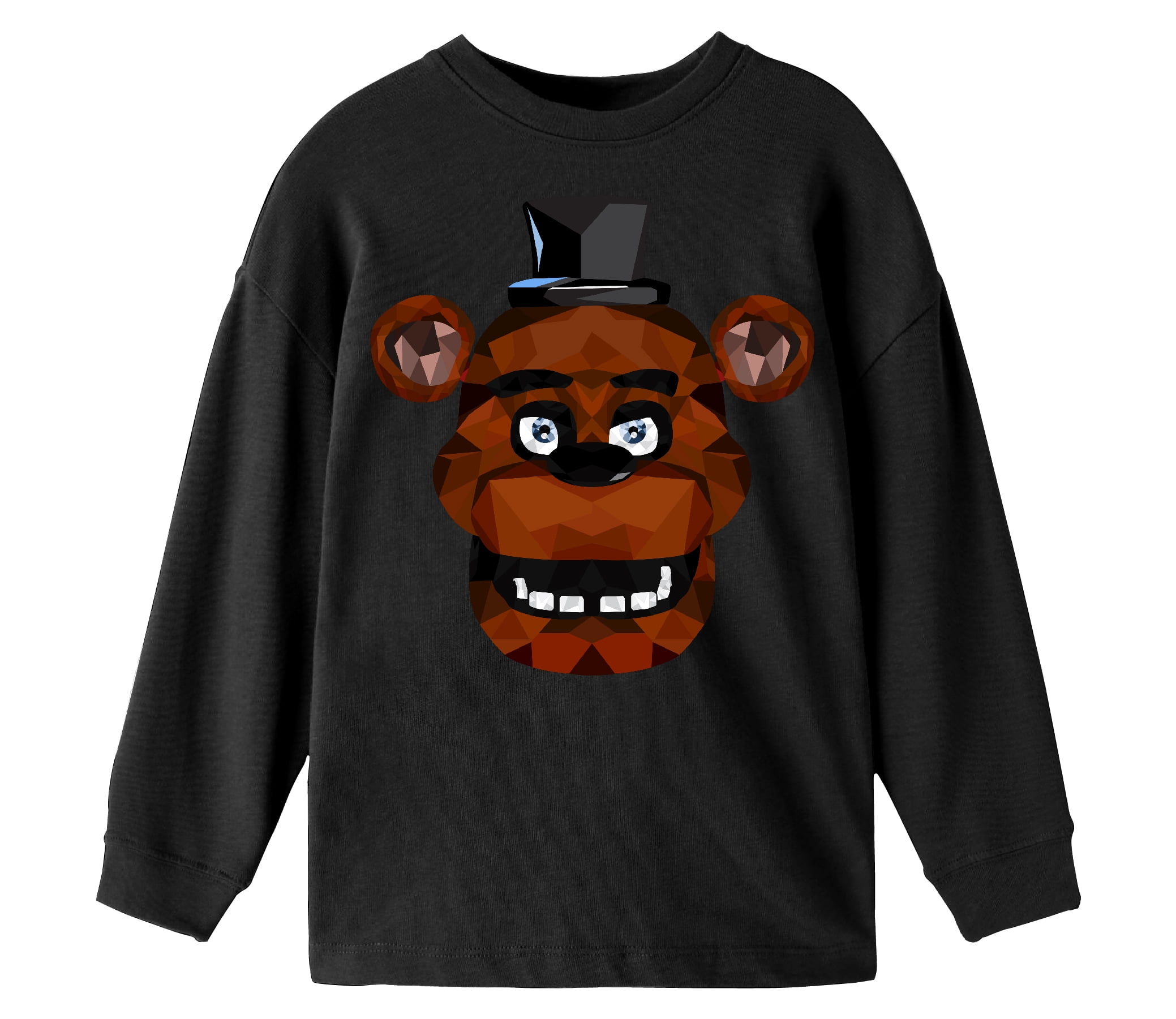 FNF BOYS FREDDY FACE BLACK LSSmall