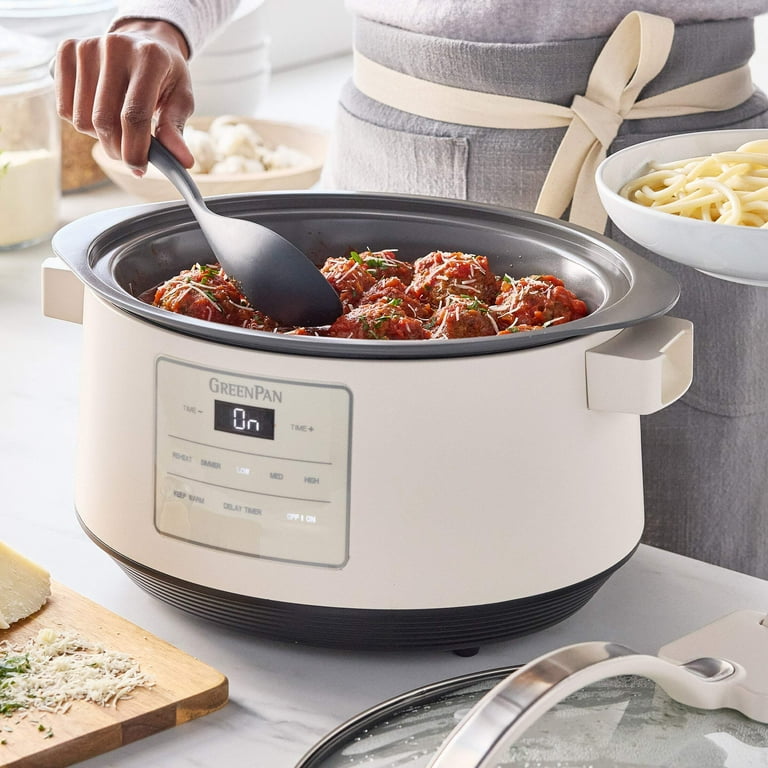 家電 GOPAN GreenLife Healthy 3.5-Quart Slow Cooker | White | GreenPan