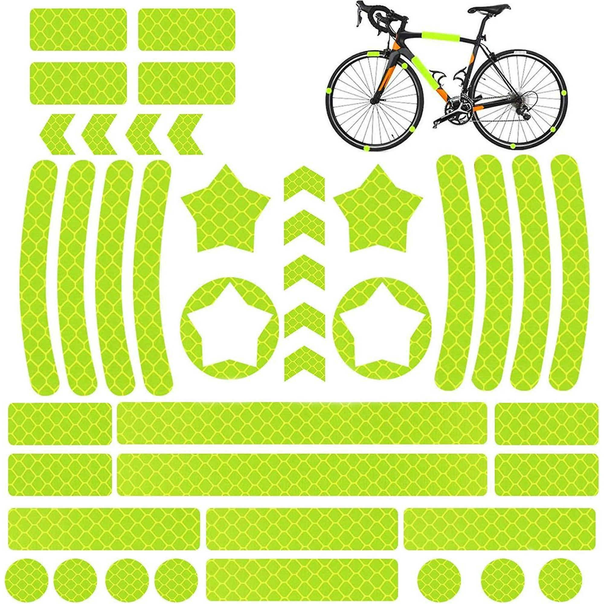 42pcs Bike Helmet Reflective Sticker Self adhesive Bike Reflective Tape Bicycle Reflective Sticker Walmart