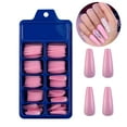 thumbnail image 2 of Betivan 100pc Long Coffin Press on Nails Matte Ballerina False Fake Nails Artifical Fingernails Acrylic Nail Tips Manicure Extension Decor for Women Girls, 2 of 5
