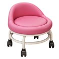 thumbnail image 3 of Abbracc Low Rolling Seat Pulley Stool Pedicure Stool Roller Seat Short Stool for Library pink, 3 of 9