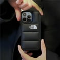 thumbnail image 4 of High quality for iPhone 16 15 14 13 12 11 (Pro Plus Pro Max Mini) Phone cases The North Face Creative Feather filler Mobile Phone Case Black, 4 of 7