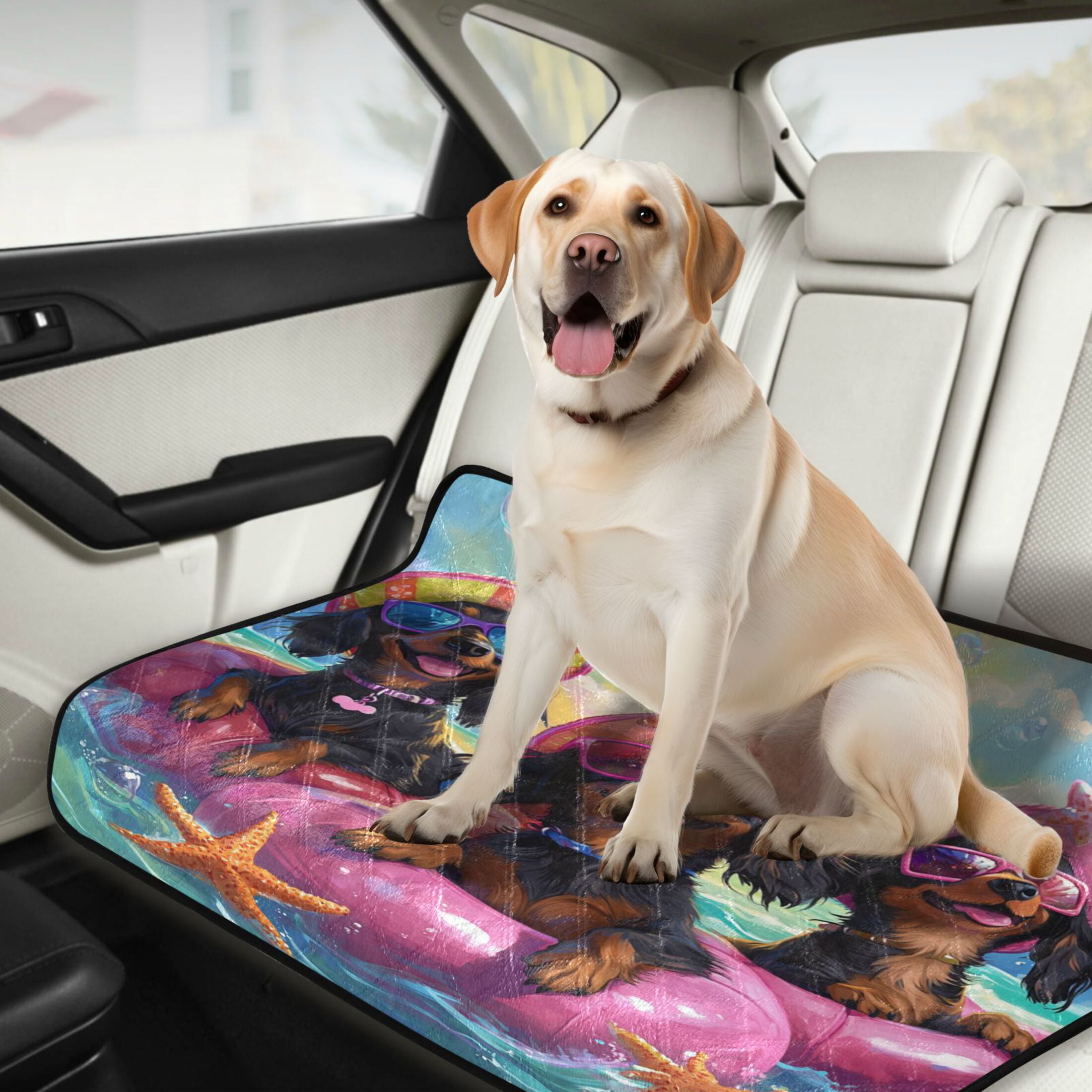 Qxltty Summer Dachshunds Cat litter Pads Pet Set of 2 Diaper Mats Center Anti-leakage Layer Absorbent Soft and Comfortable
