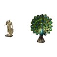 thumbnail image 1 of Estatua Nórdica De Resina De Caballero Y Pavo Real. Figura Abstracta De Animal. Elegante Escultura Artística Para Escritorio, Mesa, Armario, Entrada, Sala De Estar., 1 of 8
