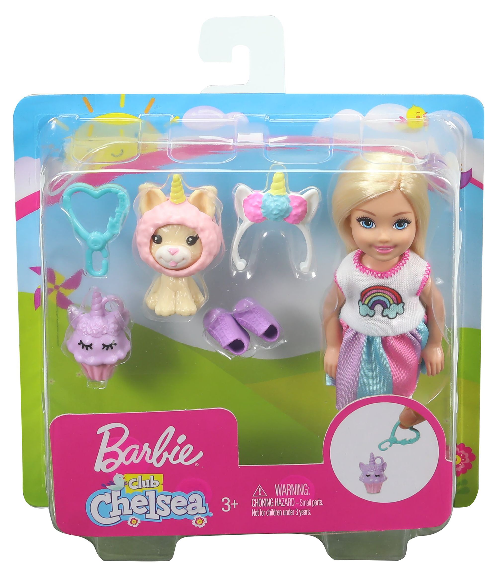 Barbie Club Chelsea Dress-Up Doll in Unicorn Costume, 6-Inch Doll ...