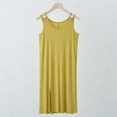 thumbnail image 2 of cfhntfmh Pajama Dress for Women Double Spaghetti Strap Sleeveless Crewneck Tank Dress Comfy Solid Color Nightgown, 2 of 5