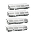 thumbnail image 3 of Cajas organizadoras de tornillos de 4 piezas, contenedores de hardware, organizador de contenedores de 4 compartimentos Gris, 3 of 8