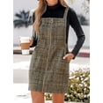 thumbnail image 5 of Cupshe Women's Plaid O-Ring Zip Mini Pinafore Dress Overalls Dresses, Sizes XS-XL, 5 of 8