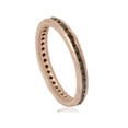 thumbnail image 2 of 1/2ct Black Diamond Channel Set Brushed Finish Eternity Ring 14K Rose Gold, 2 of 3