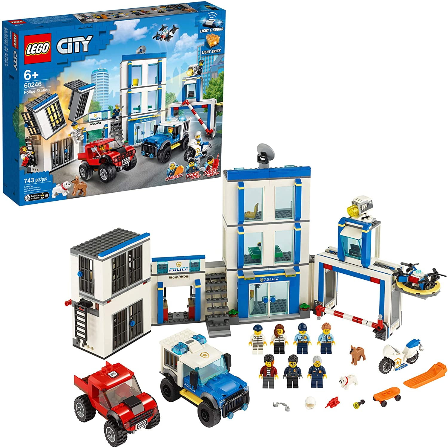 LEGO City Police Station 60246 Police Toy, Fun Building ...