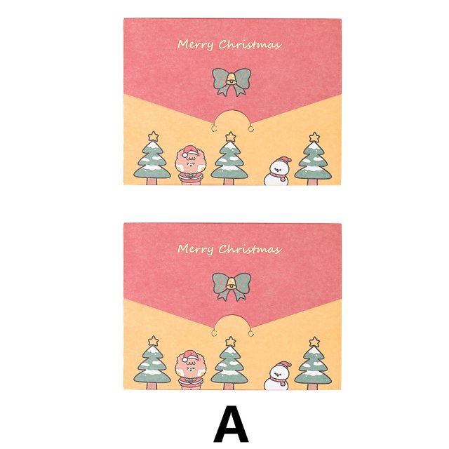 Diceymbol 2025 New Christmas Thank You Card DIY Blessing Gift Message Card Universal Card Easy to Use