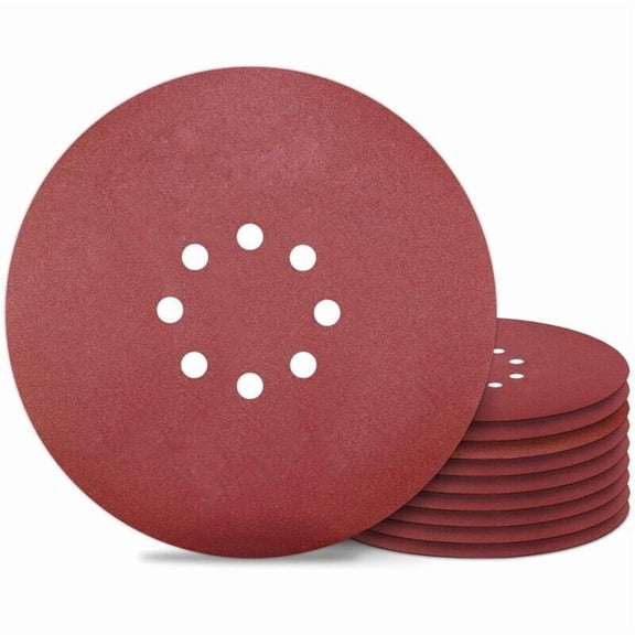 225mm Sanding Disc 8 Holes 240 Grit Sanding Discs for Wall Sander Sandpaper 20 PCS,