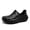 black, variant on Men's Slip‑On Perforated Clog Sandal, Full Cut‑Out Hollow Upper One‑Piece Molded Shell Raised Contoured Side Panel Thick Integrated Outsole Footwear for Indoor and Casual Outdoor Activities