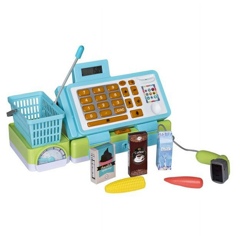 Playkidz Interactive Kids Cash Register Real Scanner, Scale