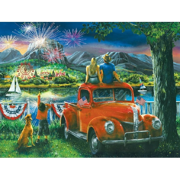 SUNSOUT INC - Celebration Across the River - 300 pc Jigsaw Puzzle by Artist: Tom Wood - Finished Size 18" x 24" - MPN# 28796