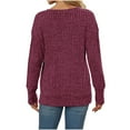 thumbnail image 4 of Sweaters for Women Casual Women'S Winter Casual Solid Color-Neck Long-Sleeved Knitted Loose Sweater Women Sweaters for Winter, 4 of 7