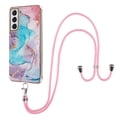 thumbnail image 5 of Samsung Galaxy S21 FE 5G Phone Case, Silicone TPU Shockproof Adjustable Neck Lanyard Crossbody Strap Slim Cute Girls Women Outdoor Case Cover  Galaxy S21 FE 6.4" Phone, Black Marble, 5 of 5