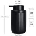 thumbnail image 3 of BosilunLife 12oz Matte Cermaic Liquid Soap Dispenser, Lead-Free, Sustainable Kitchen Dish Soap Dispenser with Rust Resistant Pump (Black), 3 of 7