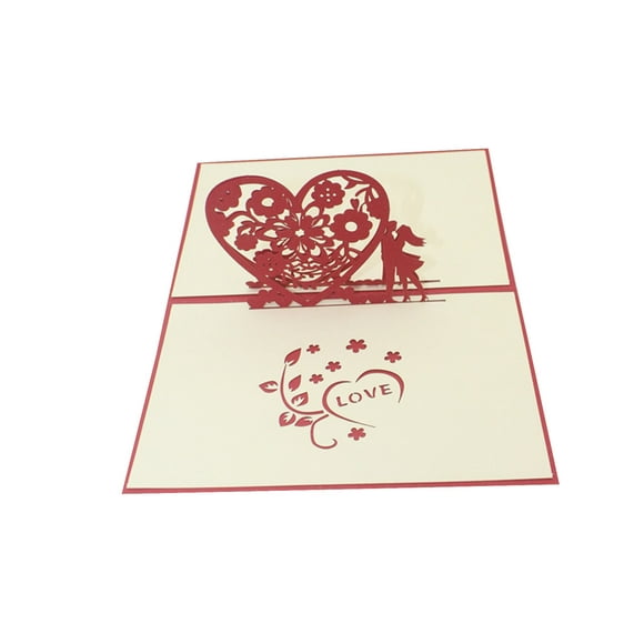 Agiferg 3D Popped Greeting Card Love Romantic Wedding Valentine's Day Gifts Cards