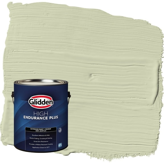 Glidden HEP Pickling Spice / Green Satin Exterior Paint with Primer, 1 Gallon