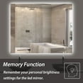 thumbnail image 2 of Keonjinn 40 x 32 inch LED Bathroom Mirror with Lights Backlit Mirror 3 Colors Warm/Natural/White Lights, Modern Vanity Mirror Anti-Fog & Dimmer Makeup Mirror for Wall(Vertical/Horizontal), 2 of 10