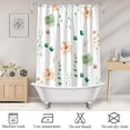 thumbnail image 4 of Floral Shower Curtain for Bathroom, Watercolor Sage Green Flower Bathroom Curtain, Vintage Plant Curtain Bath Decoration, Waterproof Fabric Shower Curtain Set with 12 Hooks, 72x78 Inches, 4 of 6