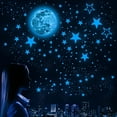 thumbnail image 1 of MYG 435Pcs Glow In The Dark Luminous Stars And Moon Planet Space Wall Stickers Decal, 1 of 9