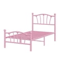 thumbnail image 3 of Yiwa Kids Twin Size Metal Bed Frame, Sturdy Platform with Headboard & Footboard, No Box Spring Needed, 3 of 8
