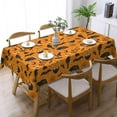 thumbnail image 3 of Halloween Decorations - Spooky Skull Cat Bat Spider Web Tablecloth Rectangular - Halloween Party Decorations Favors Supplies - Washable Table Cloth Cover for Dinner Decor 60" X 84", 3 of 6
