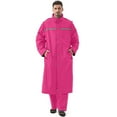 thumbnail image 2 of Fgnfyis Mens Rain Coat Fabric Long Reflective Lightweight Reusable Rain Jacket with Hood for Outdoor Work Protection Mens Coats Hot Pink One Size, 2 of 8