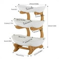 thumbnail image 4 of ToppiJoy Yuanbao-shaped Cake Stand with Bamboo Wood Shelves and Food-grade PP Plates for Holiday and Family Gatherings, 4 of 10
