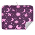 thumbnail image 3 of Pink Star Moon Sun Pattern Drying Dish Mat Quick Drying Absorbent Soft Durable for Kitchen 18" x 24", 3 of 10