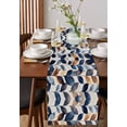 thumbnail image 2 of Hokiten Table Runners 108 Inches Long Dress Scarves, Navy Blue Burnt Orange Botanical Farmhouse Coffee/Dining/Kitchen Table Runner for Living Room, Wildflower Palm Leaf 13x108 Inch, 2 of 7
