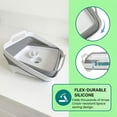 thumbnail image 3 of Collapsible Wash Basin with Drain Plug, 2.4 Gallons Space-Saving Camping Sink for RV, Collapsible Dish Tub (Gray), 3 of 7