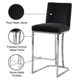 thumbnail image 5 of Meridian Furniture Heidi 26"H Velvet Counter Stool in Black, 5 of 8