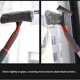 thumbnail image 5 of Cateissary Limpiador de ventanas profesional 2 en 1 con varilla extensible de aleación de aluminio, flexible y profesional. Suministros de limpieza para el hogar, 5 of 6