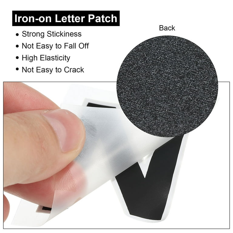 SEI 1.5 Inch Honey Iron-on Heat Transfer Poly Letters, Black