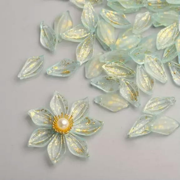 U8MO 20pcs 9x18mm Flower Petal Shape Crystal Lampwork Glass Loose Pendants Beads lot-2#