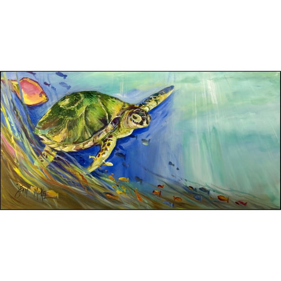 Carolines Treasures JMK1335HRM2858 Loggerhead Sea Turtle Indoor / Outdoor Runner Mat 28x58 28H x 58W multicolor